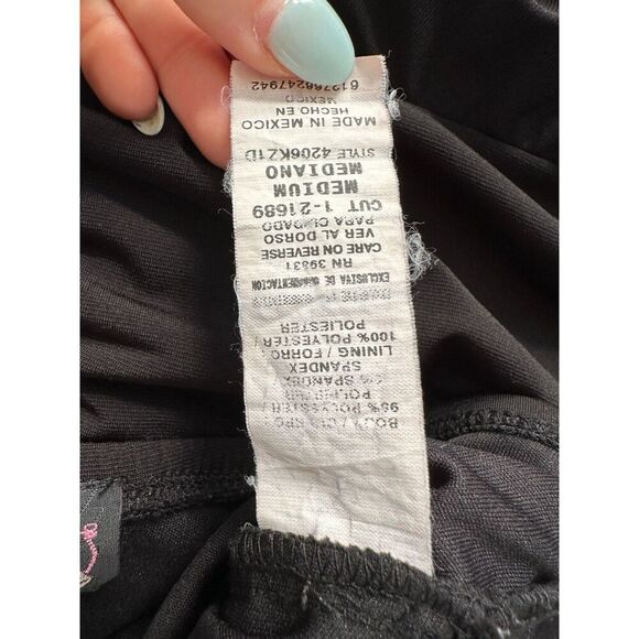 Vintage y2k Black Halter Ruffled Mini Dress Size Medium - Picture 5 of 5